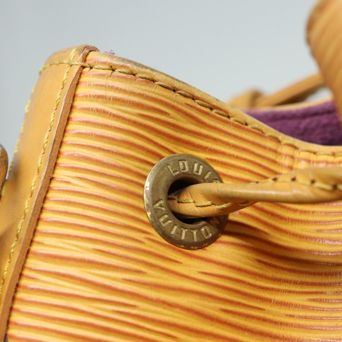 LOUIS VUITTON Epi Petit Noe Shoulder Bag Yellow M44102 LV 84724