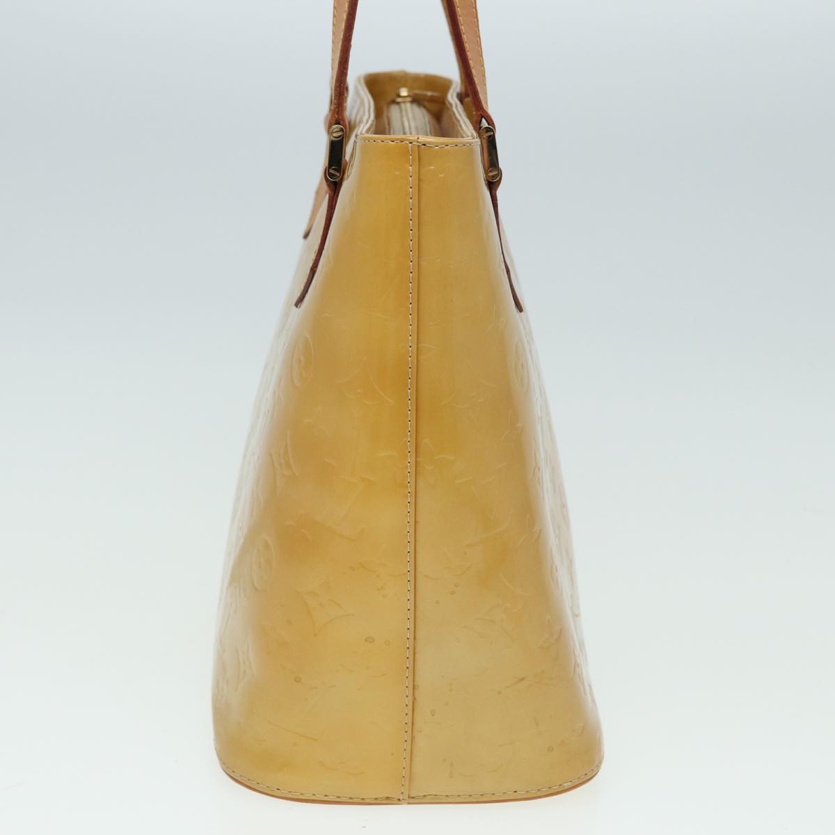 LOUIS VUITTON Monogram Vernis Houston Hand Bag Beige M91004 LV 84737