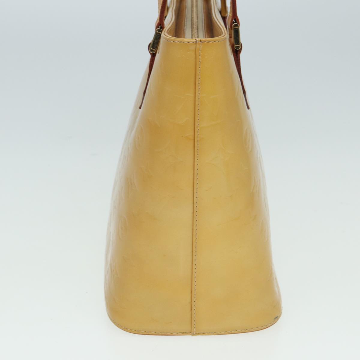 LOUIS VUITTON Monogram Vernis Houston Hand Bag Beige M91004 LV 84737