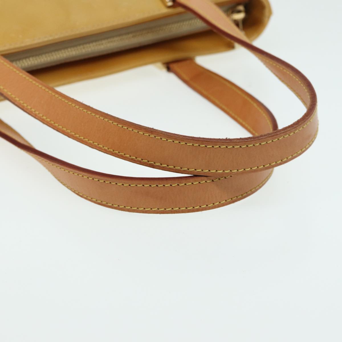 LOUIS VUITTON Monogram Vernis Houston Hand Bag Beige M91004 LV 84737