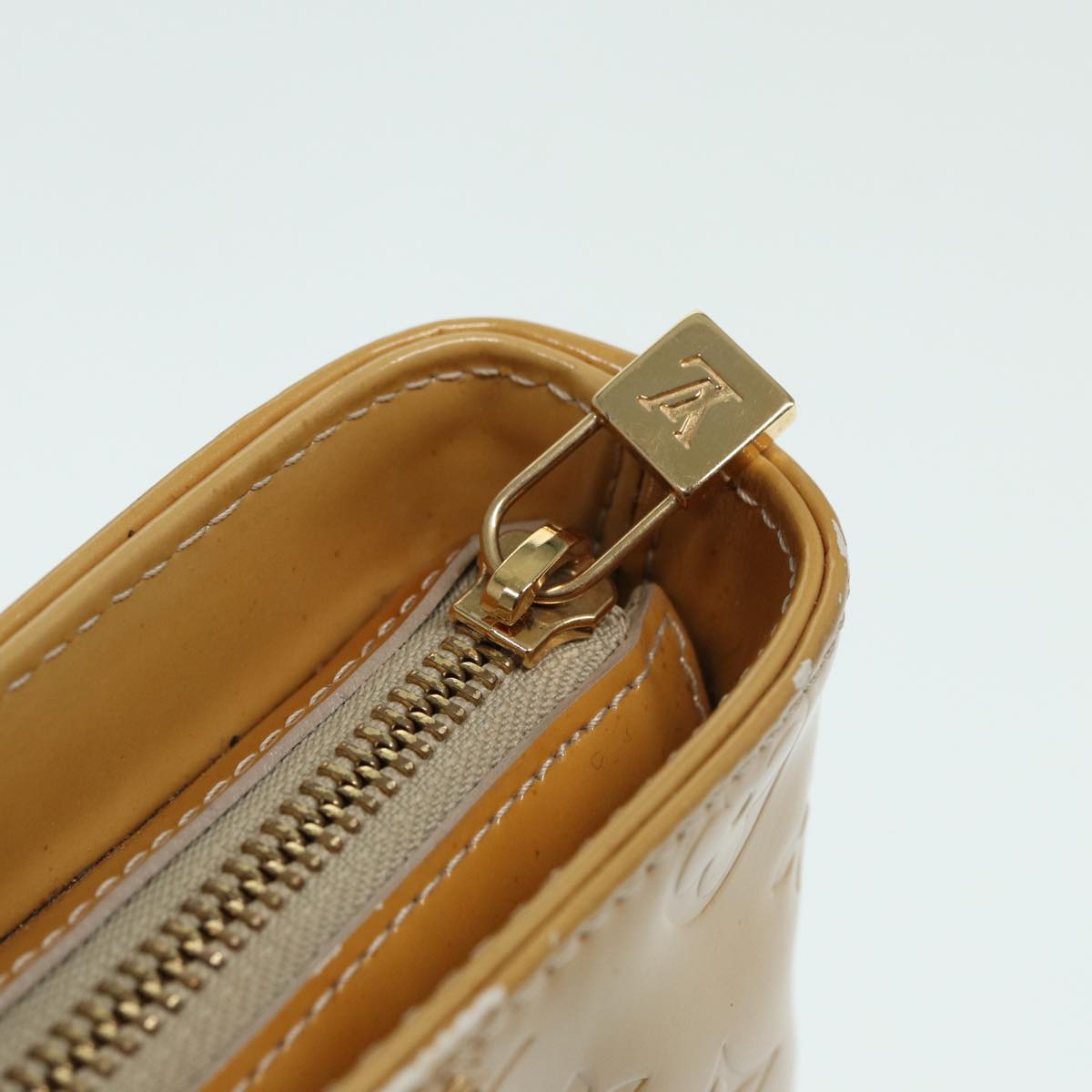 LOUIS VUITTON Monogram Vernis Houston Hand Bag Beige M91004 LV 84738