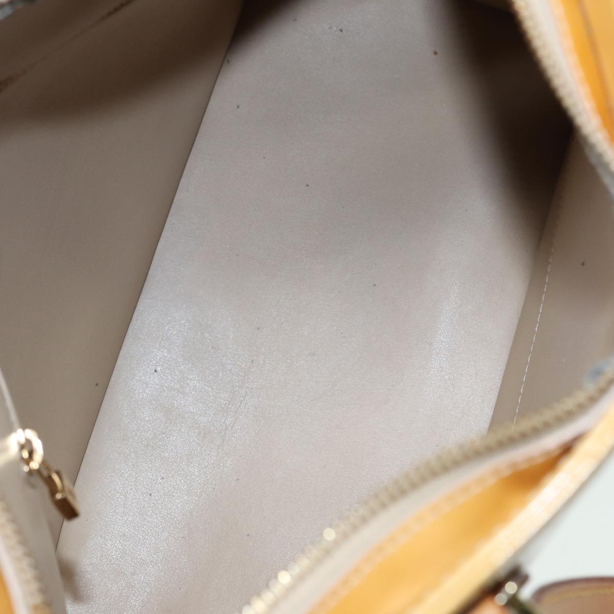 LOUIS VUITTON Monogram Vernis Houston Hand Bag Beige M91004 LV 84738