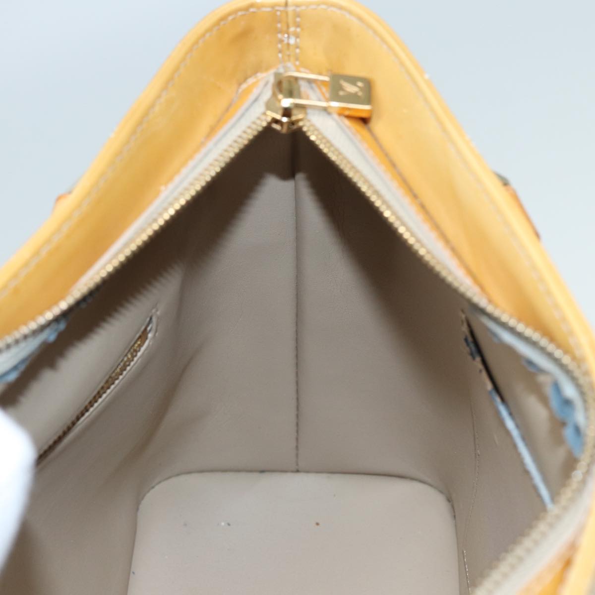 LOUIS VUITTON Monogram Vernis Houston Hand Bag Beige M91004 LV 84738