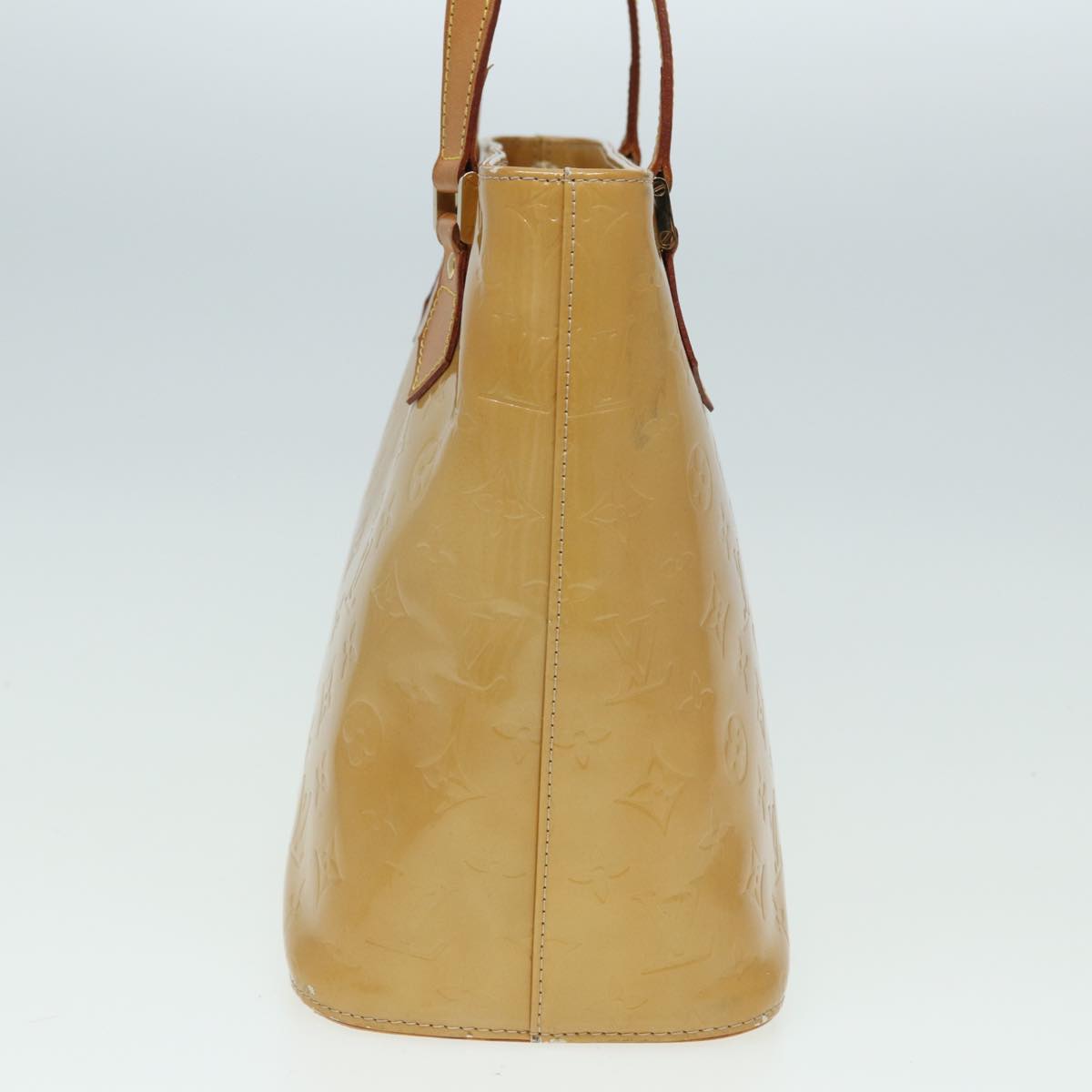 LOUIS VUITTON Monogram Vernis Houston Hand Bag Beige M91004 LV 84738