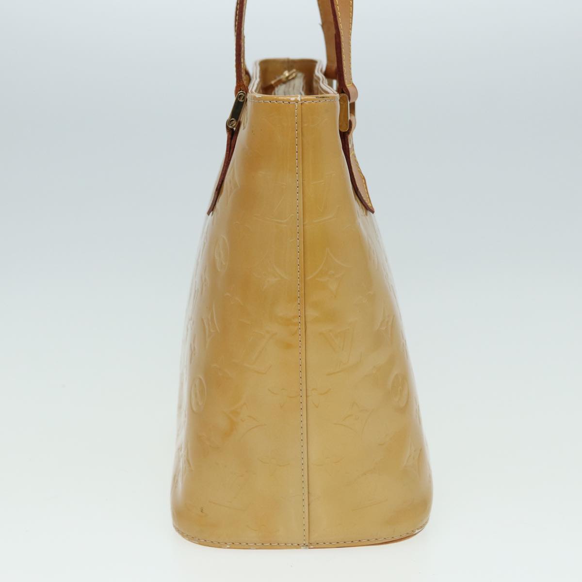 LOUIS VUITTON Monogram Vernis Houston Hand Bag Beige M91004 LV 84738