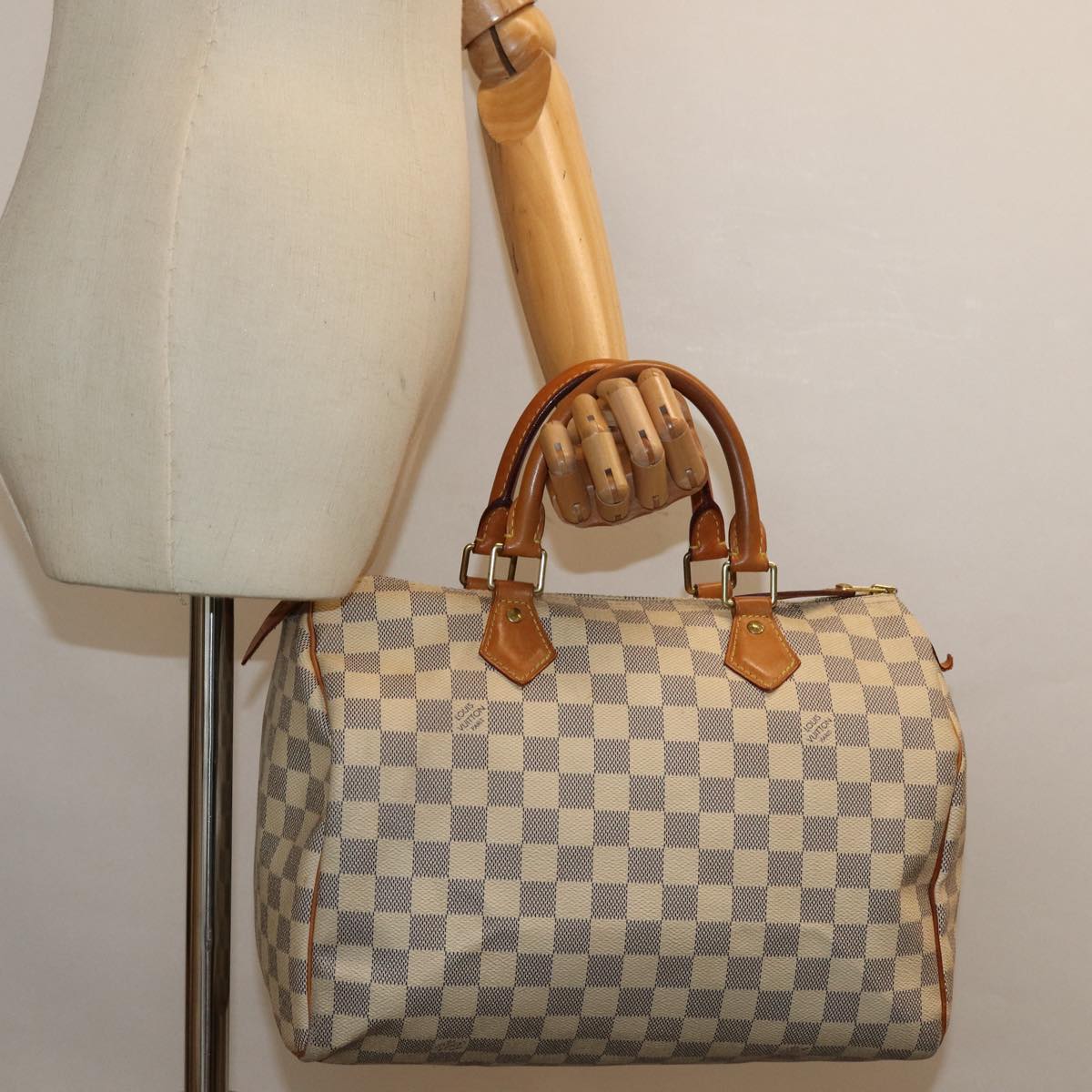 LOUIS VUITTON Damier Azur Speedy 30 Hand Bag N41533 LV 84797