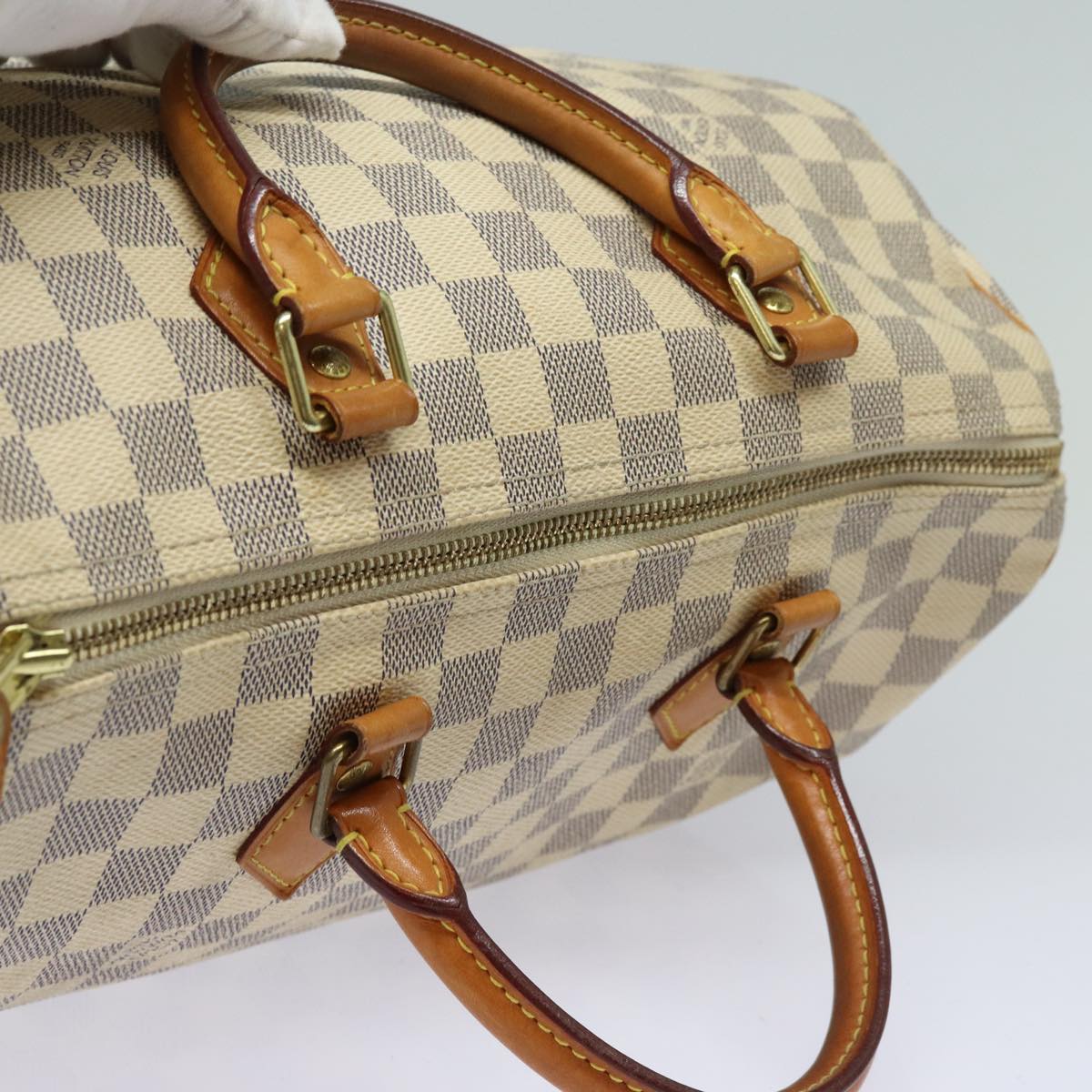 LOUIS VUITTON Damier Azur Speedy 30 Hand Bag N41533 LV 84797