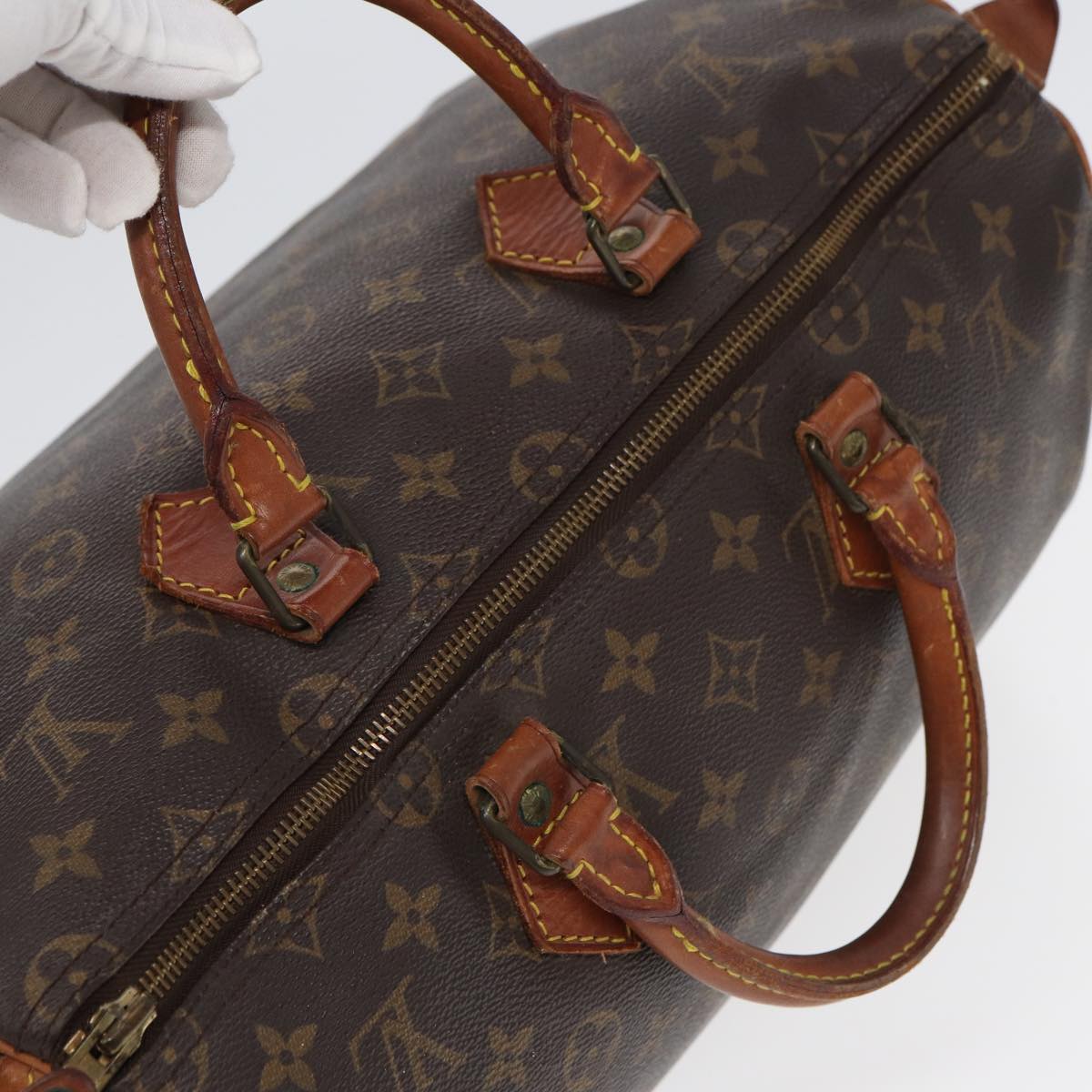 LOUIS VUITTON Monogram Speedy 35 Hand Bag M41524 LV 84802