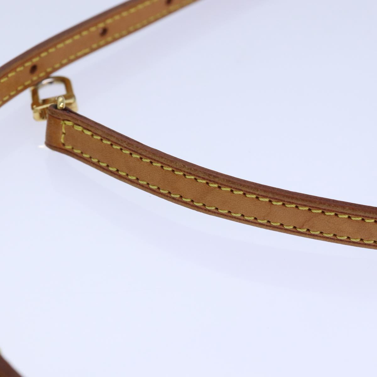 LOUIS VUITTON Adjustable Shoulder Strap Leather 37.4""-44.9"" Beige 84900