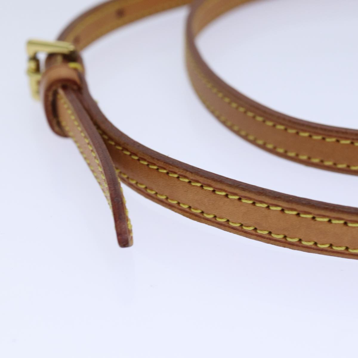 LOUIS VUITTON Adjustable Shoulder Strap Leather 37.4""-44.9"" Beige 84900