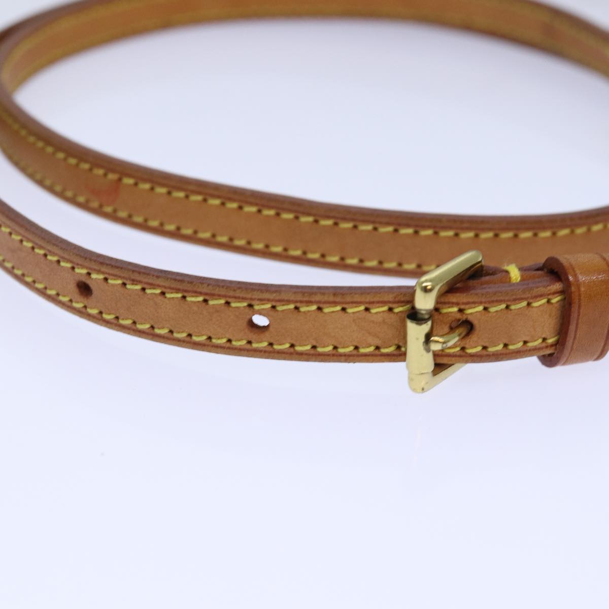 LOUIS VUITTON Adjustable Shoulder Strap Leather 37.4""-44.9"" Beige 84900