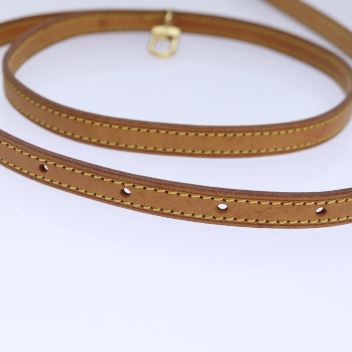 LOUIS VUITTON Adjustable Shoulder Strap Leather 37.4""-44.9"" Beige 84900