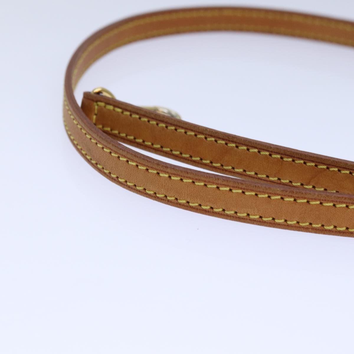 LOUIS VUITTON Adjustable Shoulder Strap Leather 37.4""-44.9"" Beige 84900