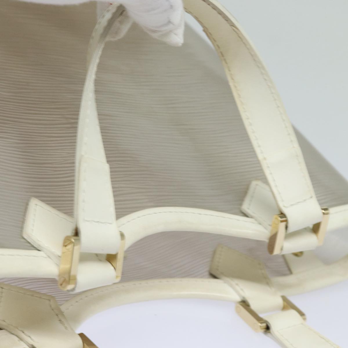 LOUIS VUITTON Epi Plage Mini Lagoon Bay Hand Bag White M92263 LV 84972
