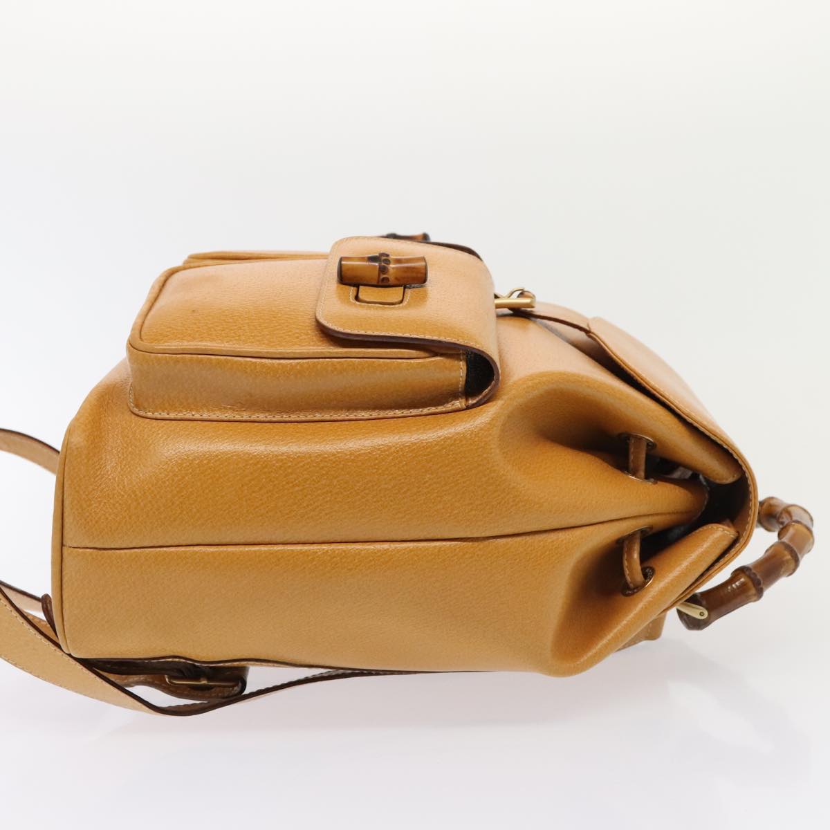 Gucci Bamboo  Leather Backpack Bag ()