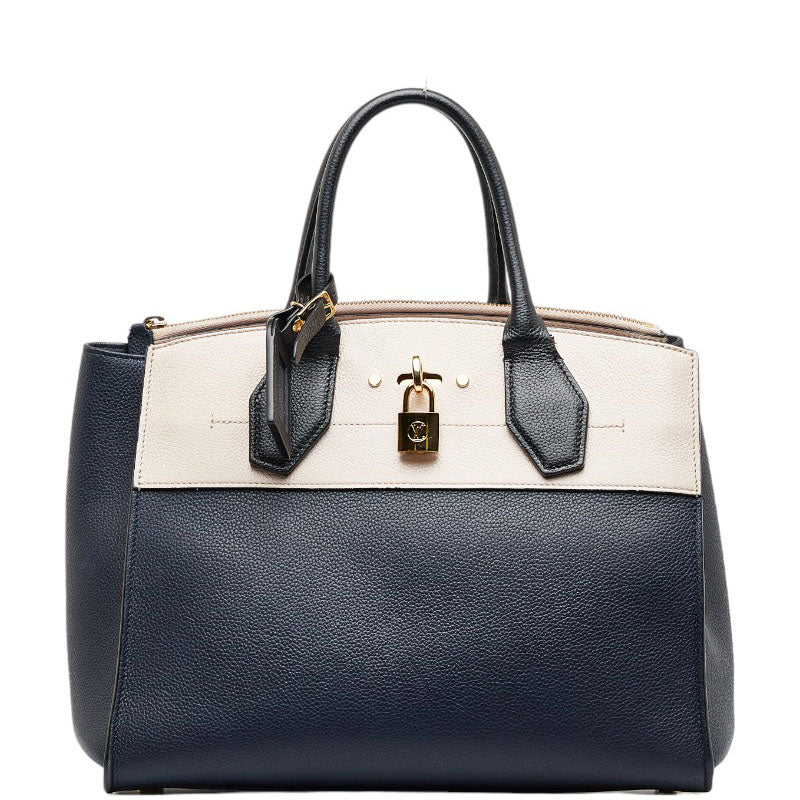 Louis Vuitton City Timer MM Handbag Shoulder Bag 2WAY M42496 Navy Beige  Leather  Louis Vuitton