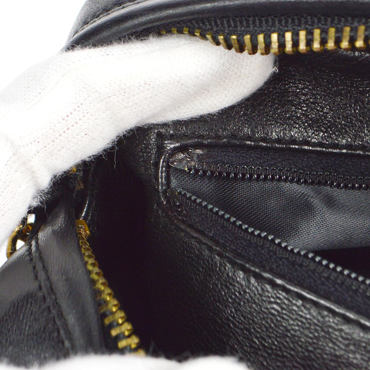 Luxury Chanel 1991-1994 Diamond Stitch Camera Bag Small Black Lambskin