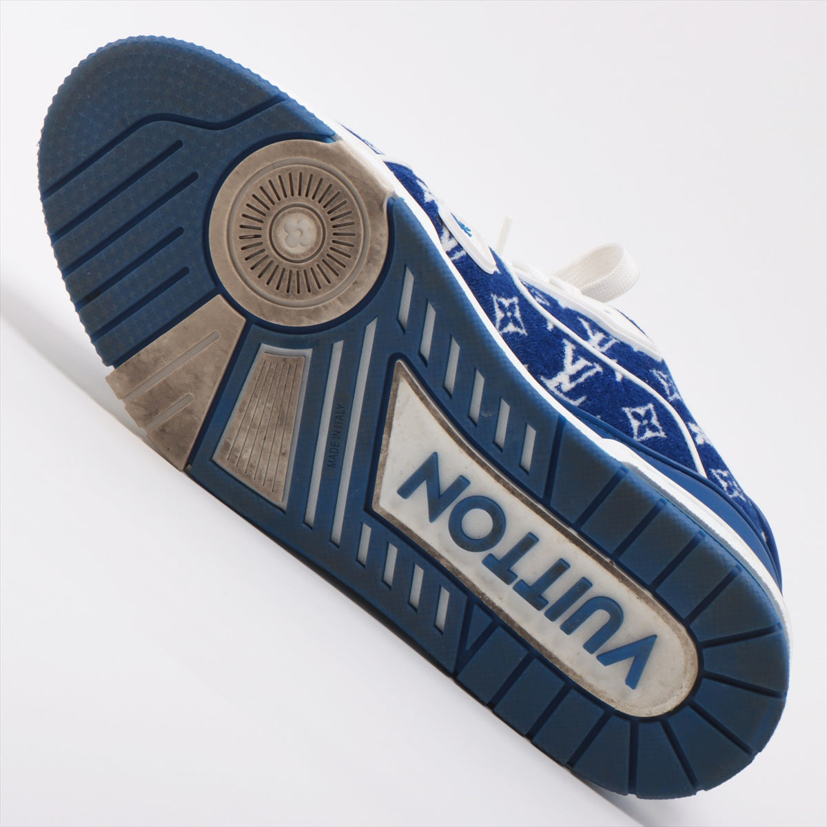 Louis Vuitton LV Trainer Line 23 Year Fabric Trainers 6 1/2 Men Blue LD0233 Monogram