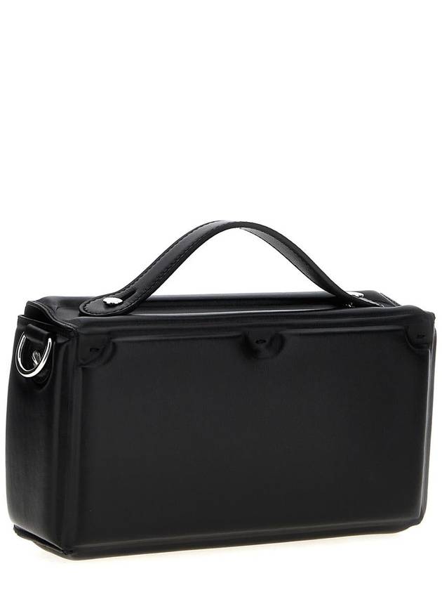 Luxury Fendi Trunk Soft Padded Leather Tote Bag Black