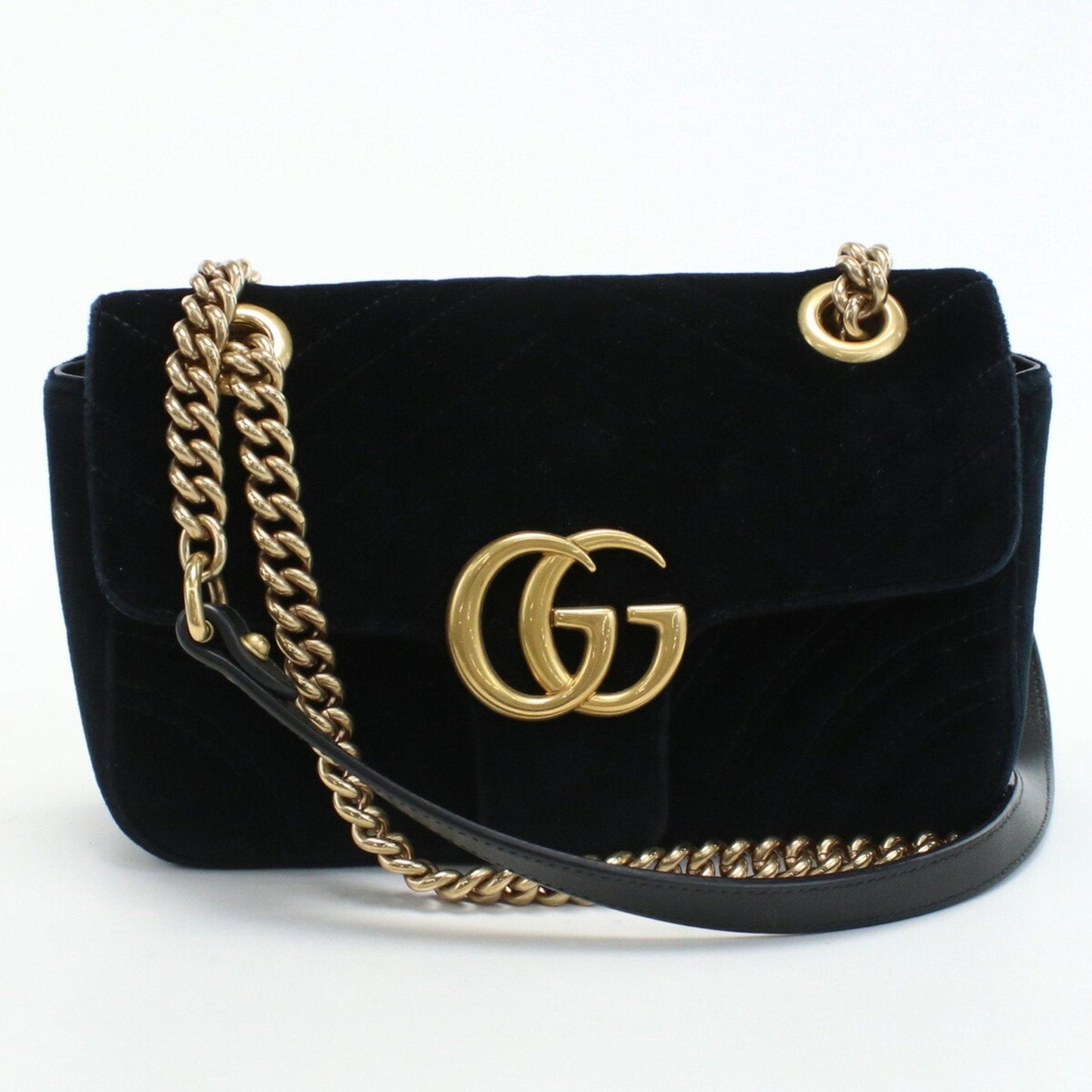 Luxury Gucci Trending 2025 Gg Marmont  Velvet Shoulder Bag ()