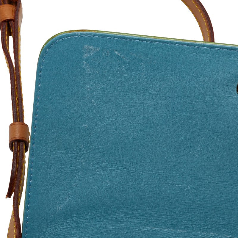 Louis Vuitton Monogram Vernis Thompson Street Shoulder Bag M91009 Ba Blue Green Patenter  Louis Vuitton