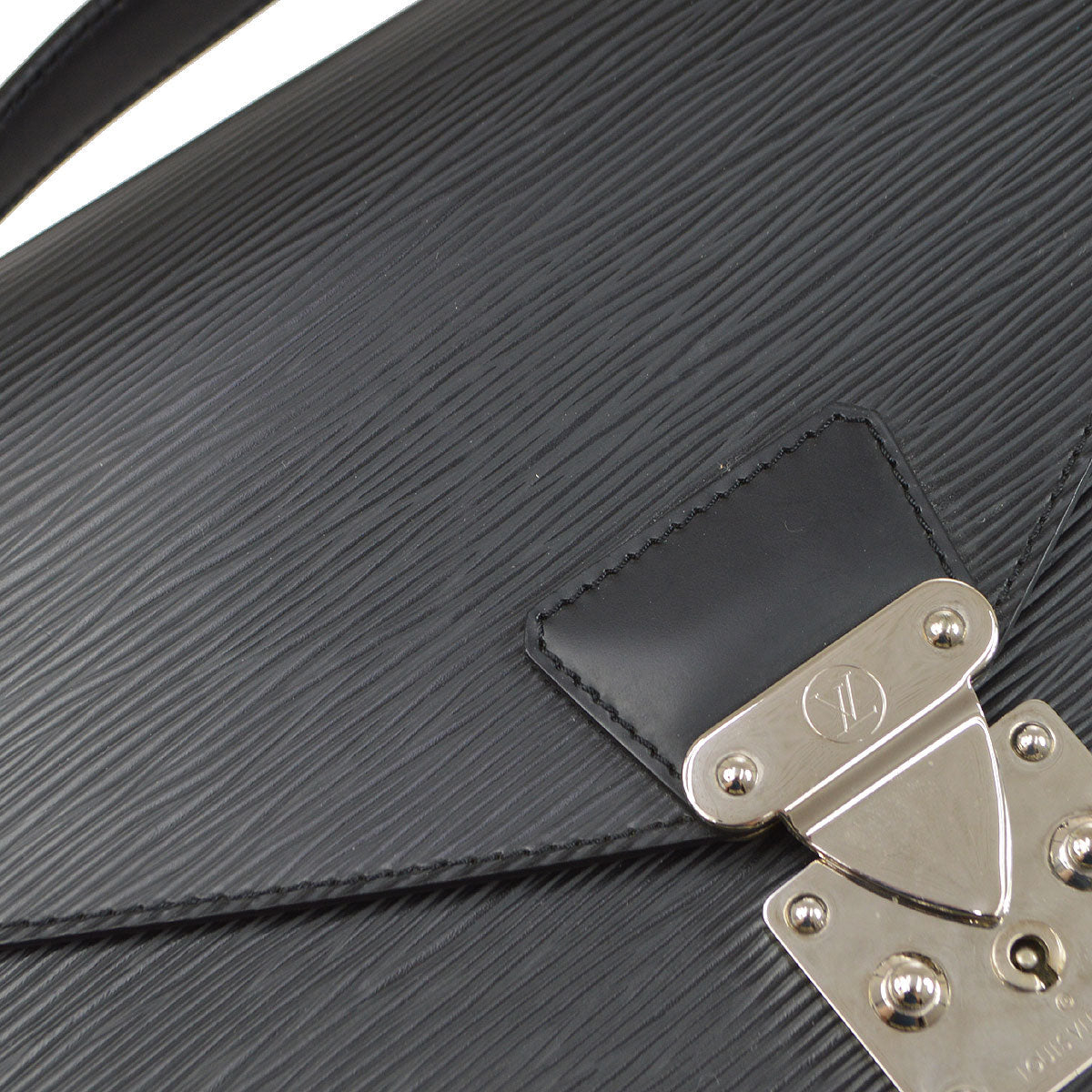 Louis Vuitton Black Epi Monceau 28 Handbag M52792
