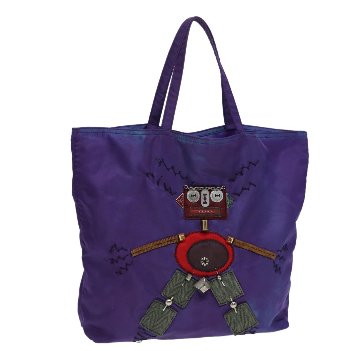 Luxury Prada Tote Bag Nylon Purple  85052
