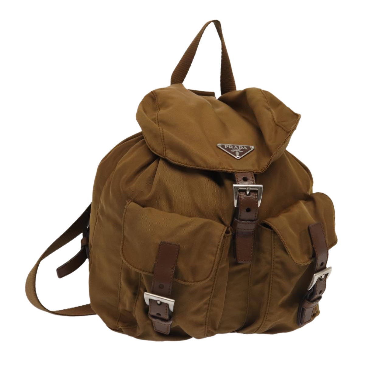 Luxury Prada Backpack Nylon Brown  85057
