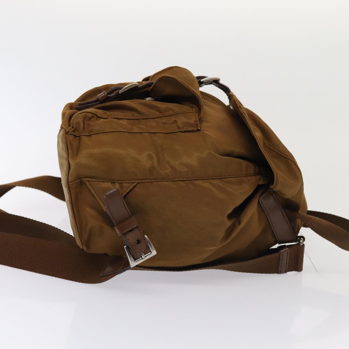 Luxury Prada Backpack Nylon Brown  85057