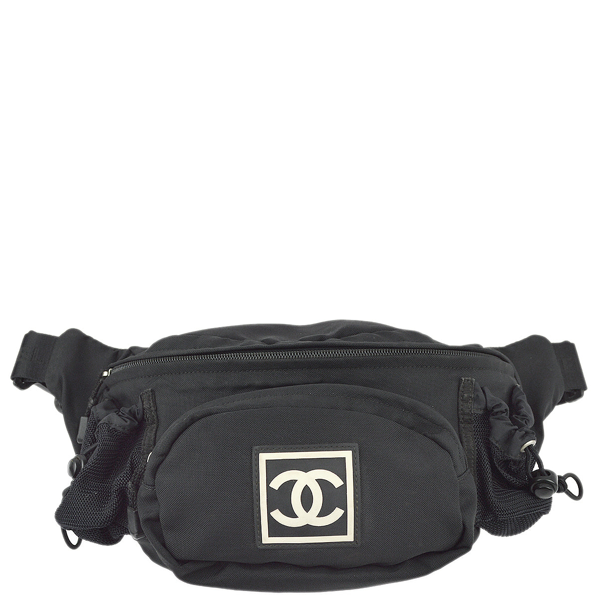 Luxury Chanel Black Sport Line Waist Bum Bag