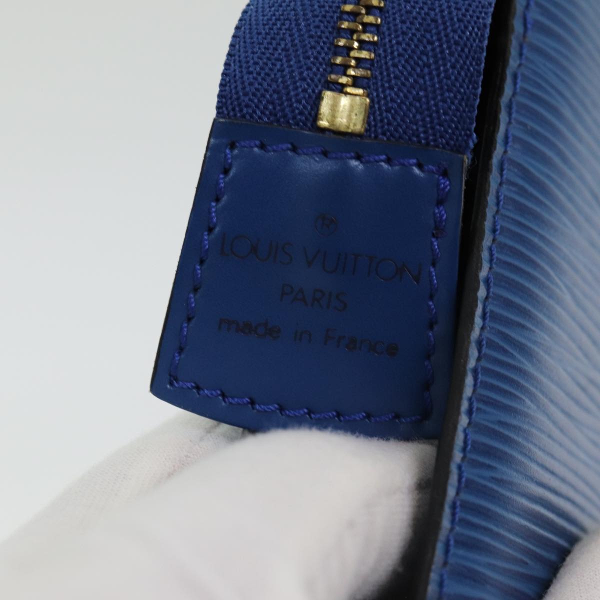 LOUIS VUITTON Epi Trousse Crete Pouch Blue M48405 LV 85165