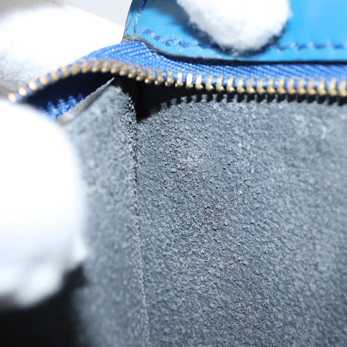 LOUIS VUITTON Epi Trousse Crete Pouch Blue M48405 LV 85165