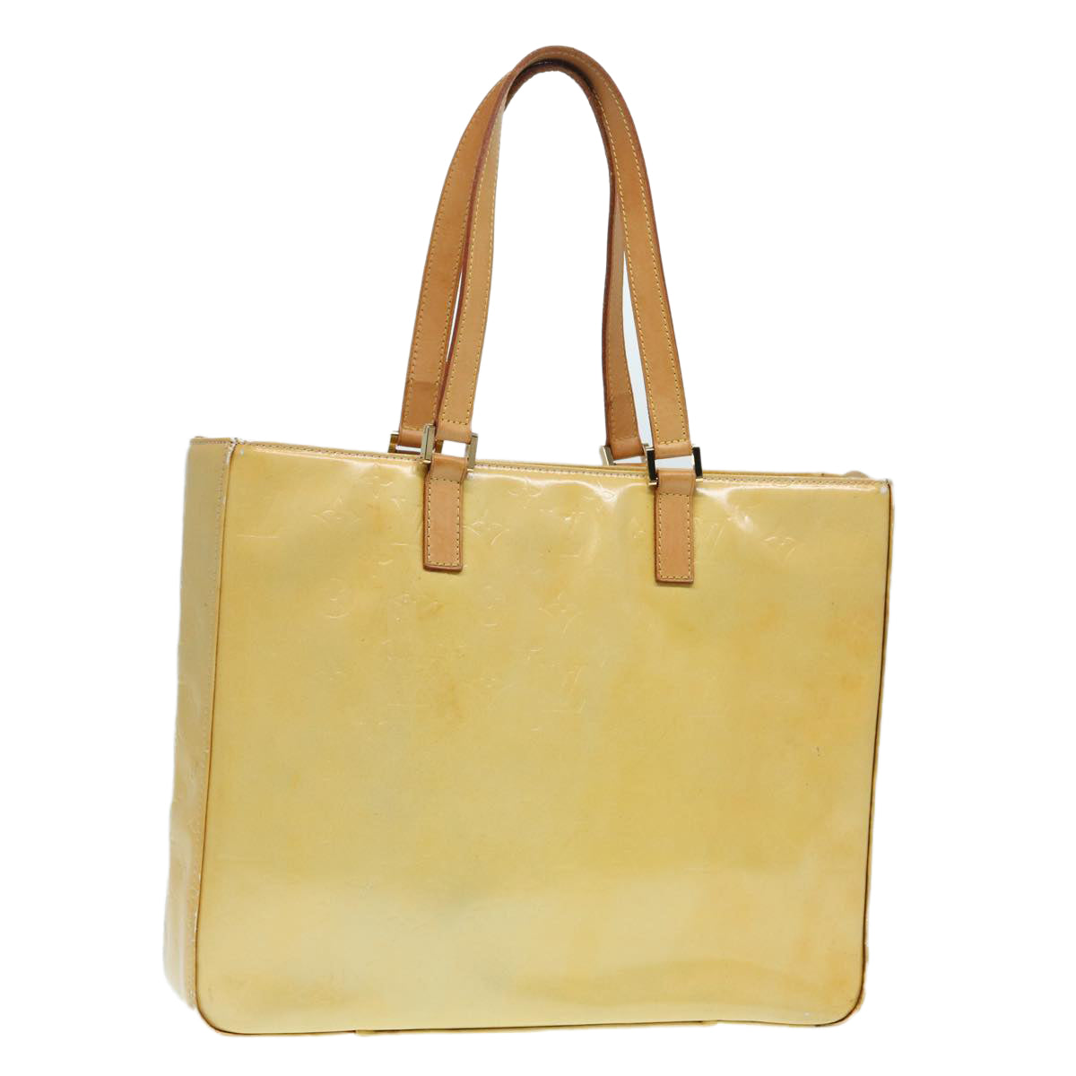 LOUIS VUITTON Monogram Vernis Columbus Tote Bag Gris M91028 LV 85167