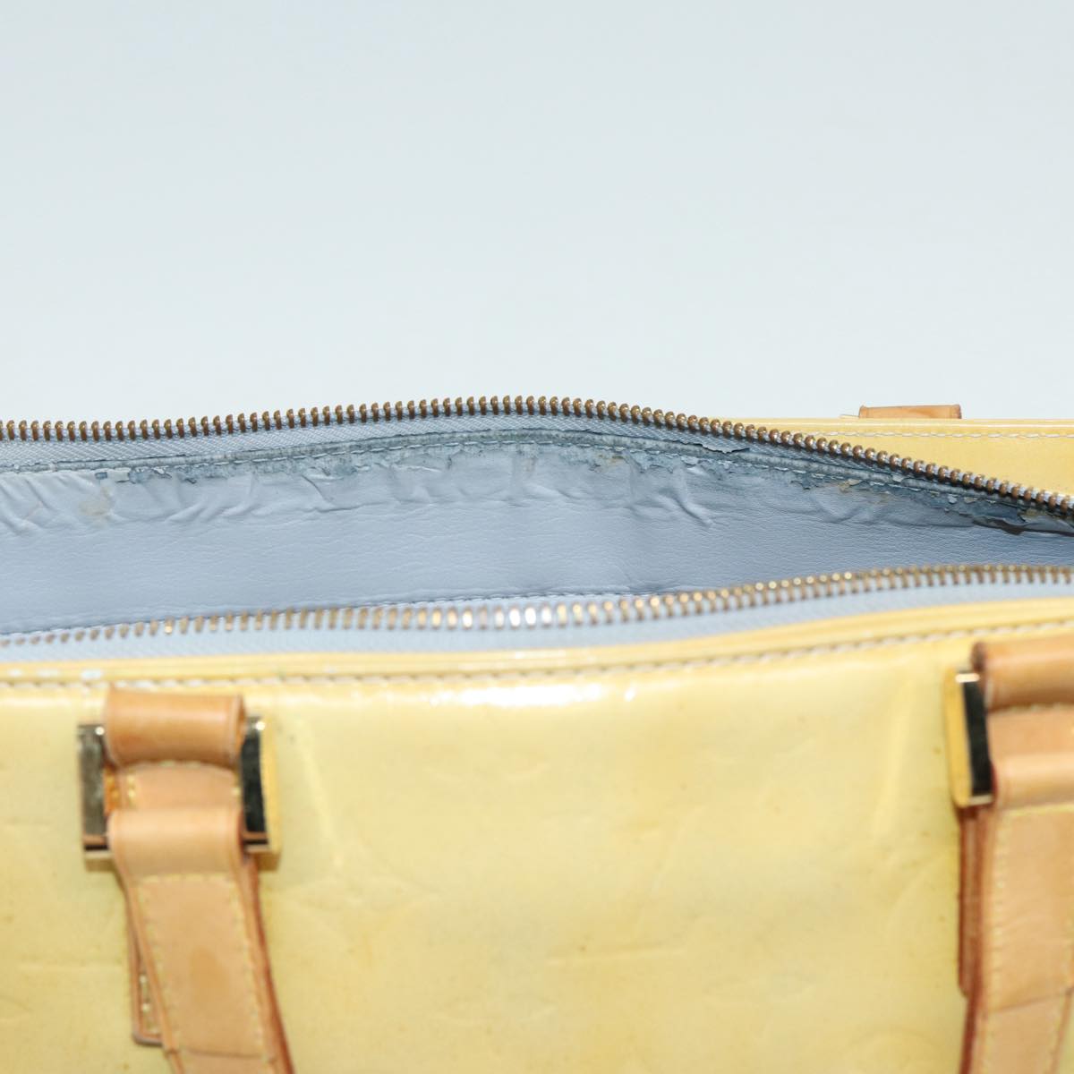 LOUIS VUITTON Monogram Vernis Columbus Tote Bag Gris M91028 LV 85167