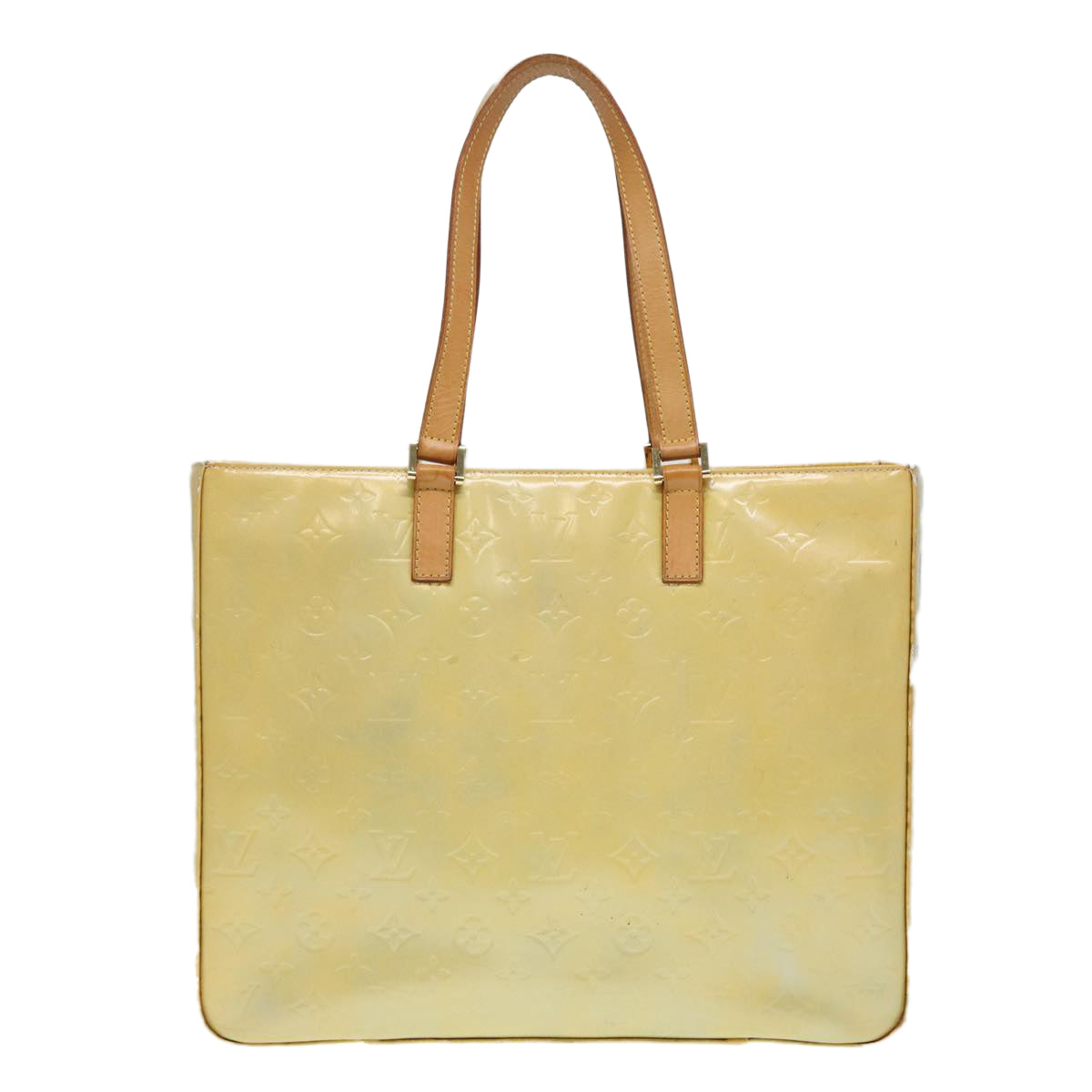 LOUIS VUITTON Monogram Vernis Columbus Tote Bag Gris M91028 LV 85167