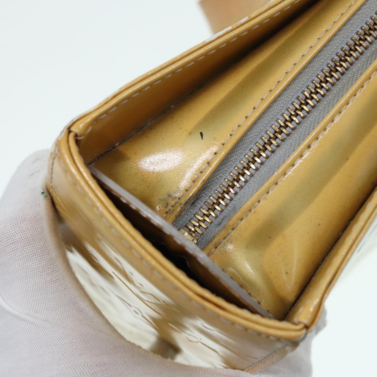 LOUIS VUITTON Monogram Vernis Columbus Tote Bag Gris M91028 LV 85167