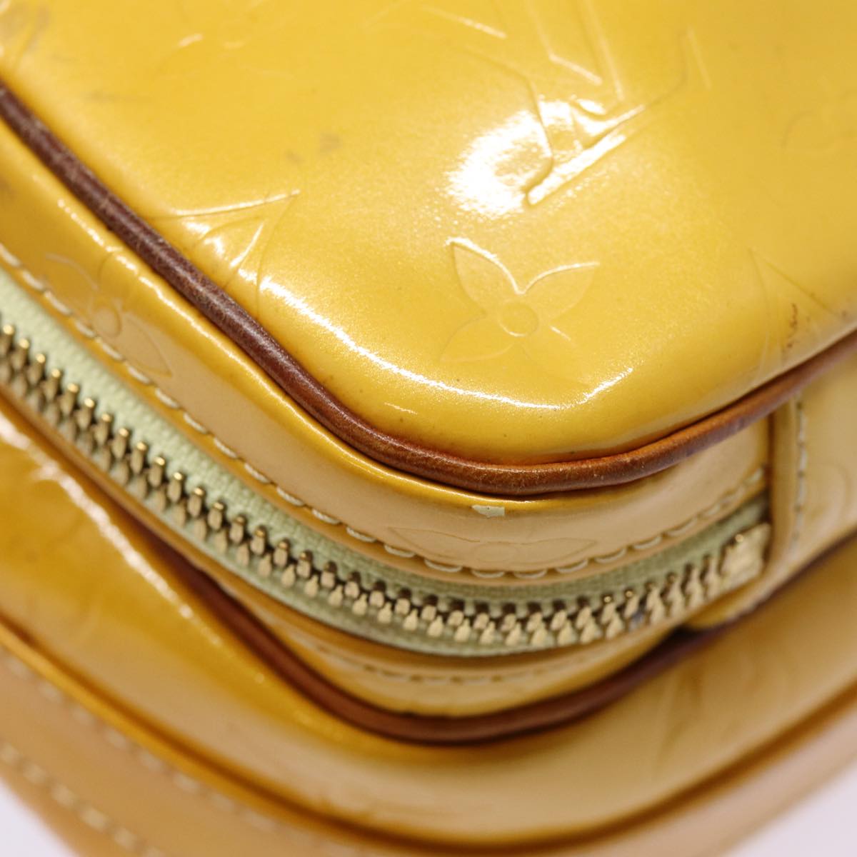LOUIS VUITTON Monogram Vernis Wooster Shoulder Bag Yellow M91075 LV 85174