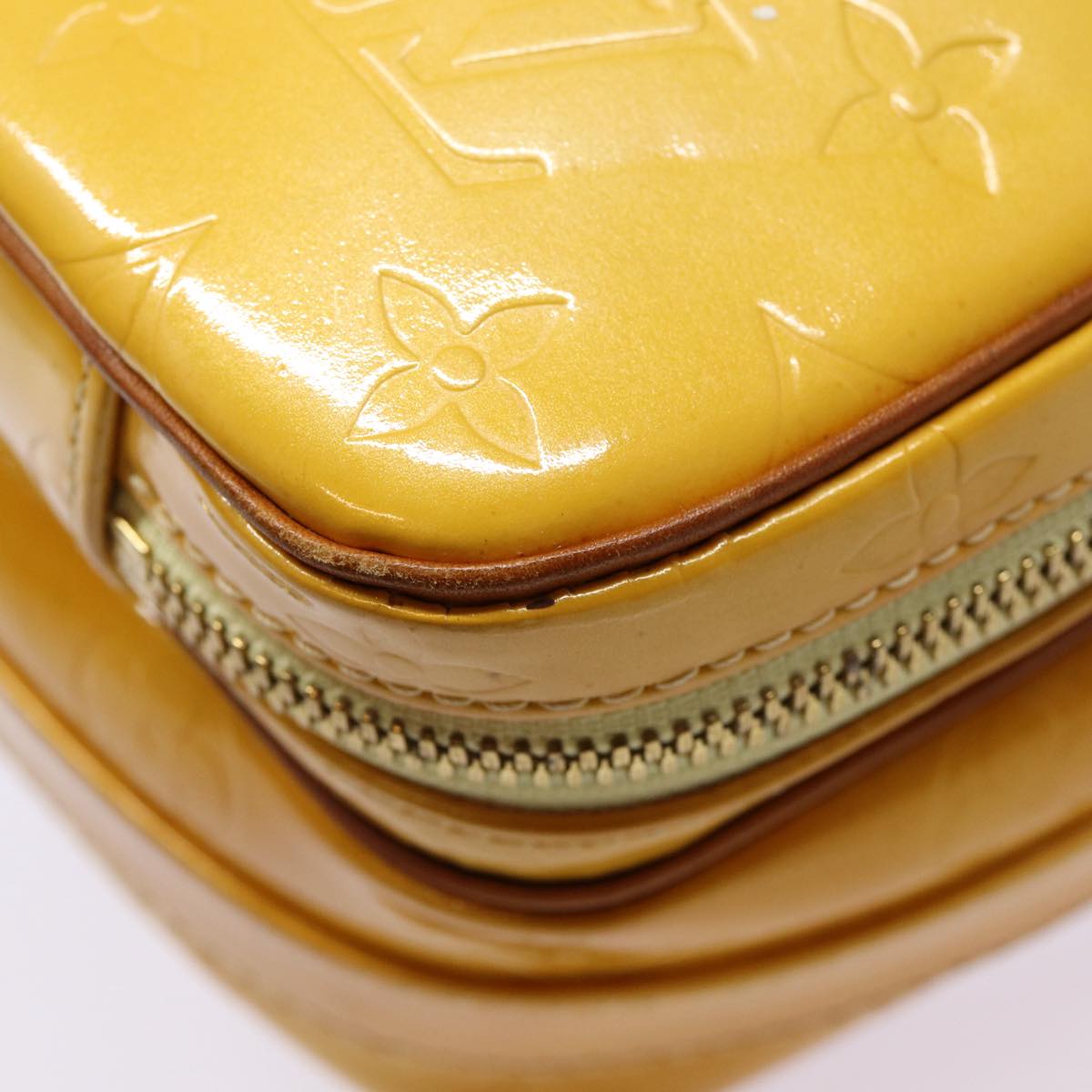 LOUIS VUITTON Monogram Vernis Wooster Shoulder Bag Yellow M91075 LV 85174