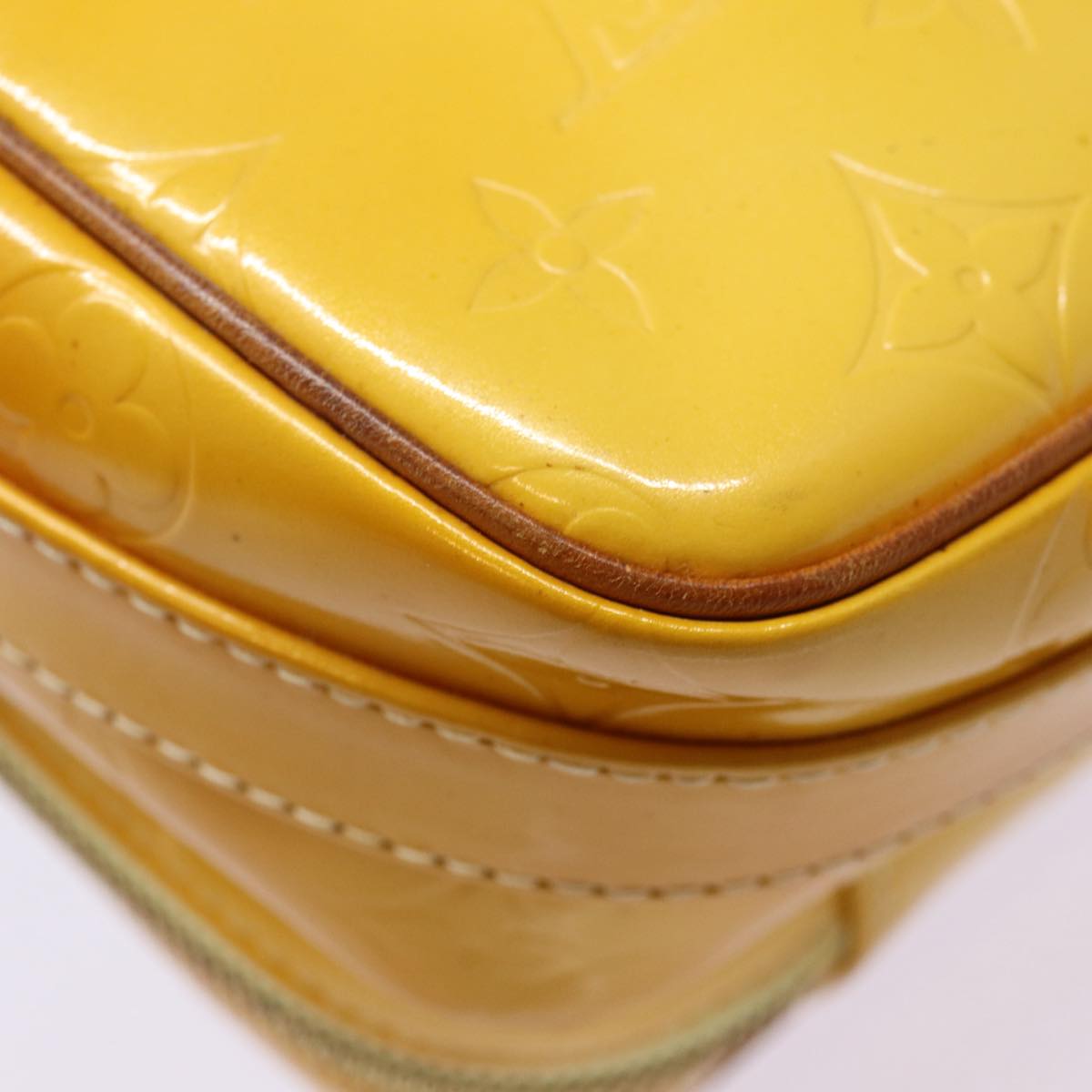 LOUIS VUITTON Monogram Vernis Wooster Shoulder Bag Yellow M91075 LV 85174
