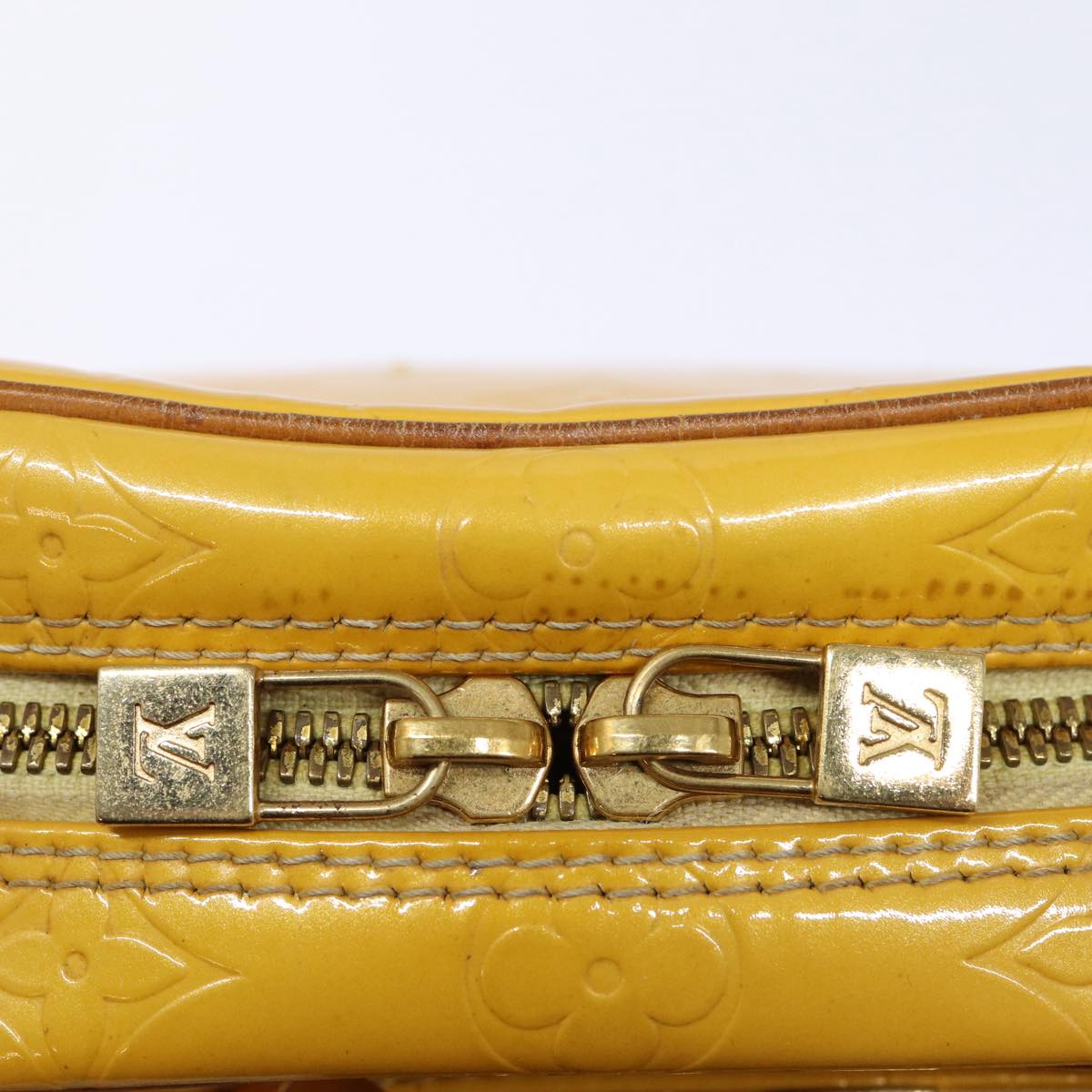 LOUIS VUITTON Monogram Vernis Wooster Shoulder Bag Yellow M91075 LV 85174
