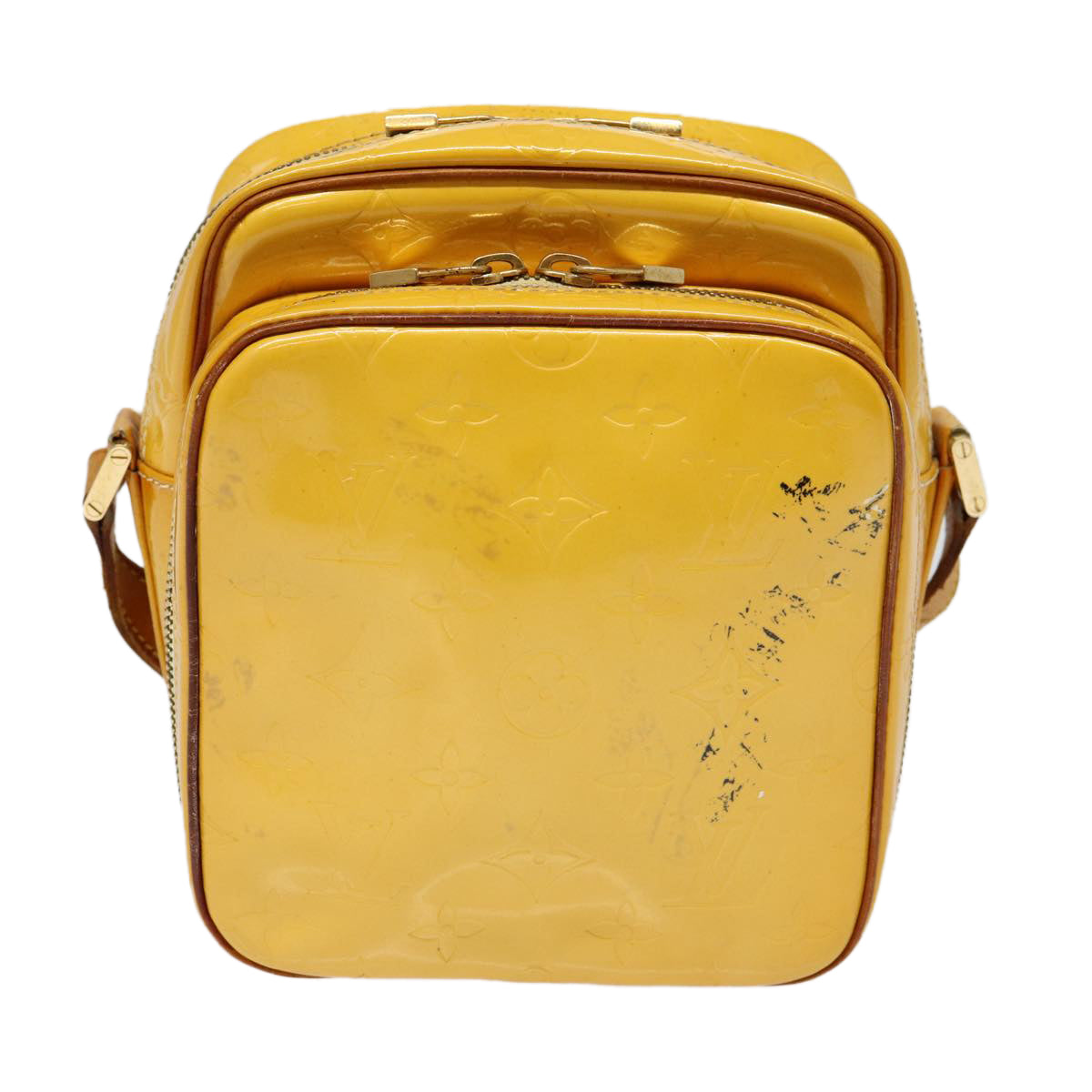 LOUIS VUITTON Monogram Vernis Wooster Shoulder Bag Yellow M91075 LV 85174