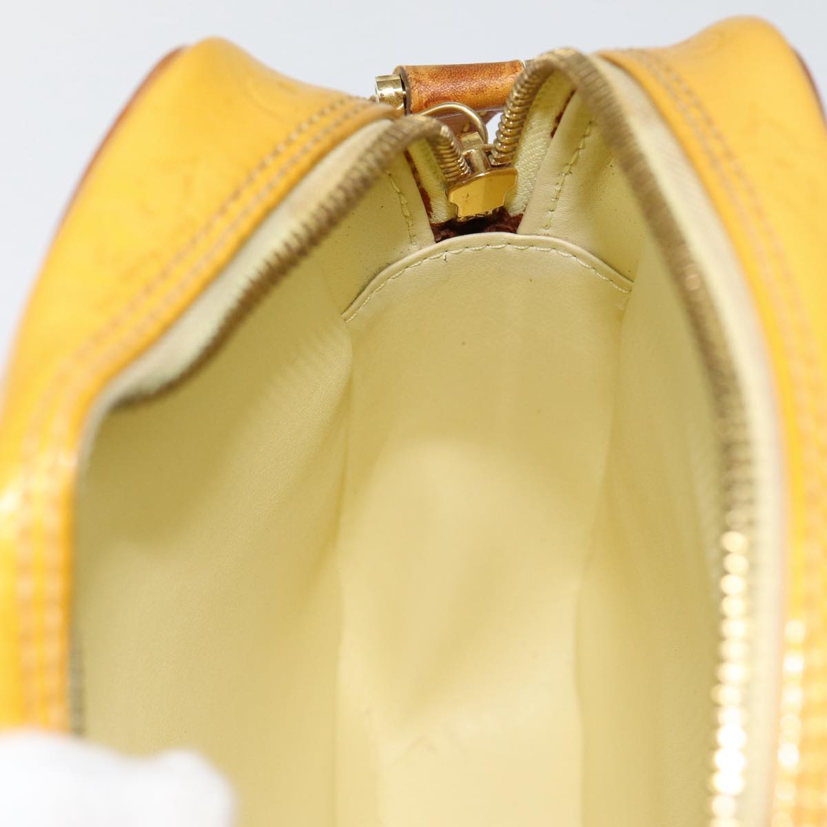 LOUIS VUITTON Monogram Vernis Wooster Shoulder Bag Yellow M91075 LV 85174