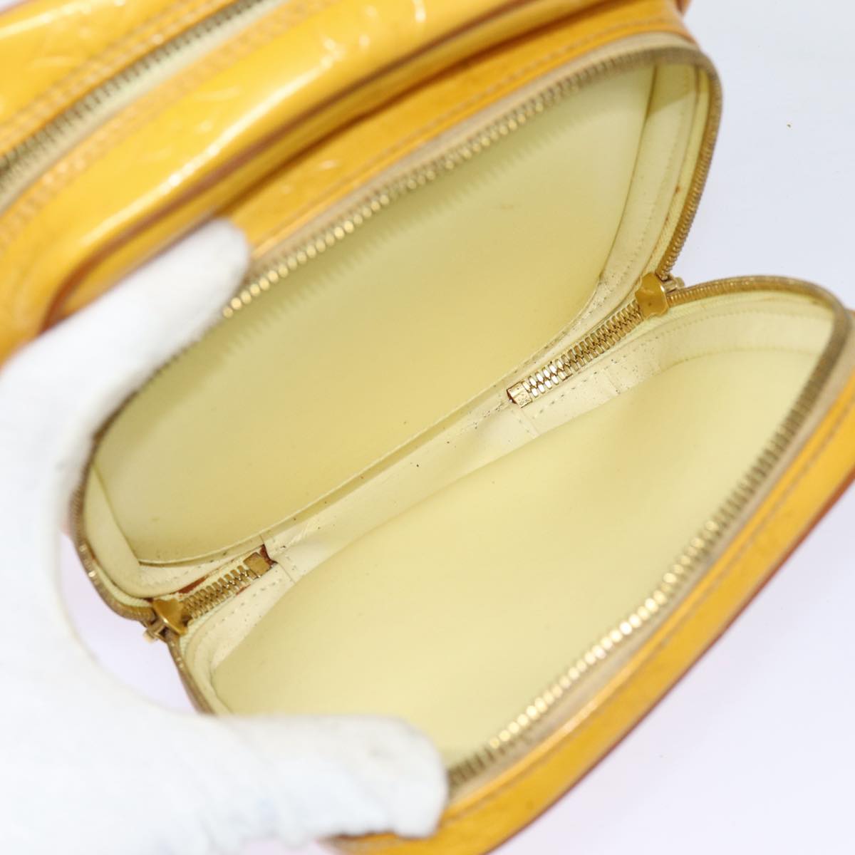 LOUIS VUITTON Monogram Vernis Wooster Shoulder Bag Yellow M91075 LV 85174