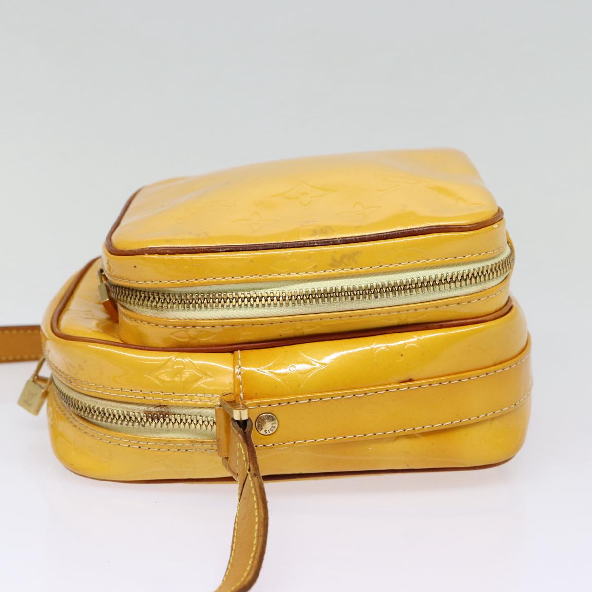 LOUIS VUITTON Monogram Vernis Wooster Shoulder Bag Yellow M91075 LV 85174