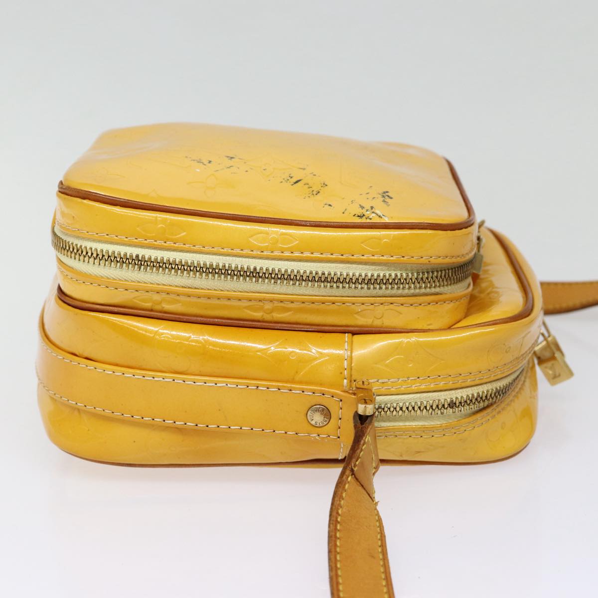 LOUIS VUITTON Monogram Vernis Wooster Shoulder Bag Yellow M91075 LV 85174