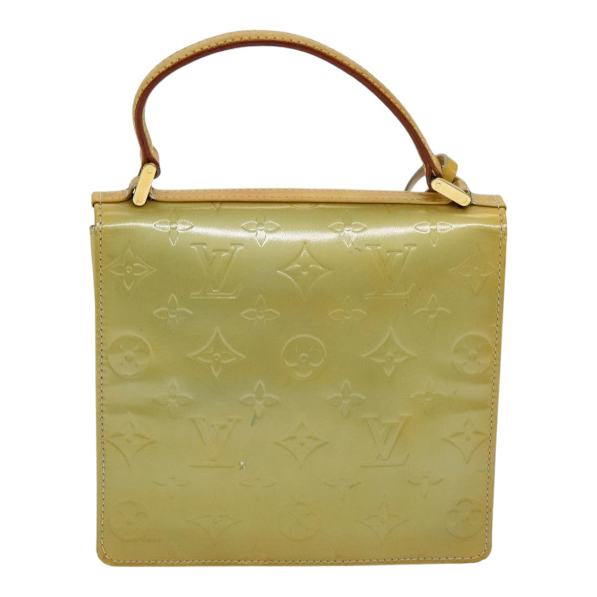 LOUIS VUITTON Monogram Vernis Spring Street Hand Bag Gris M91029 LV 85186