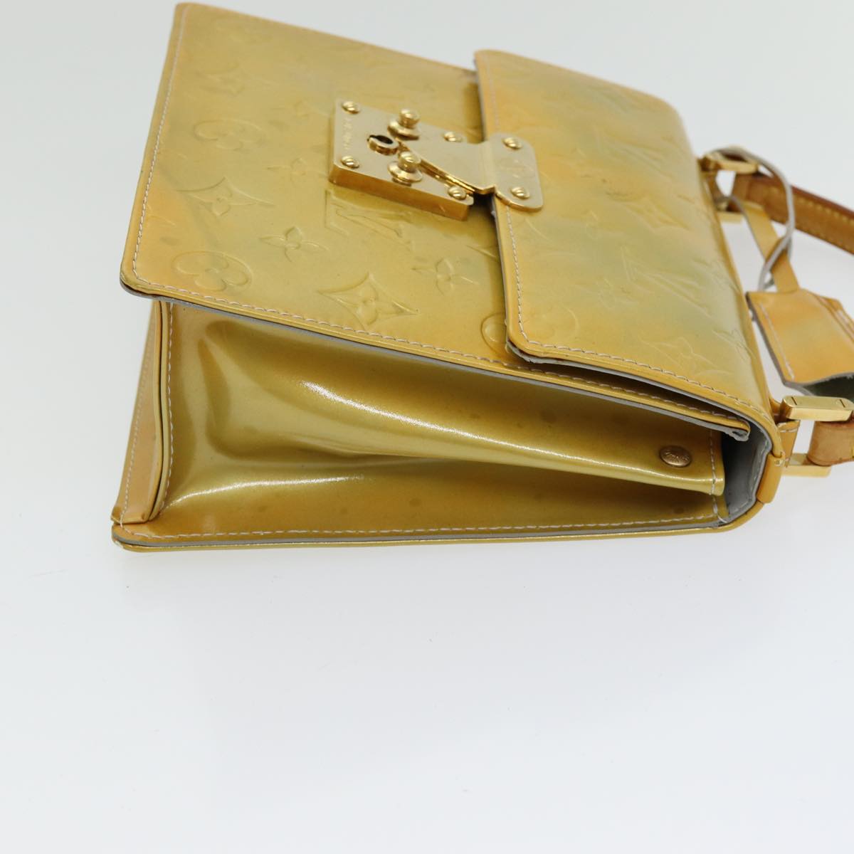 LOUIS VUITTON Monogram Vernis Spring Street Hand Bag Gris M91029 LV 85186