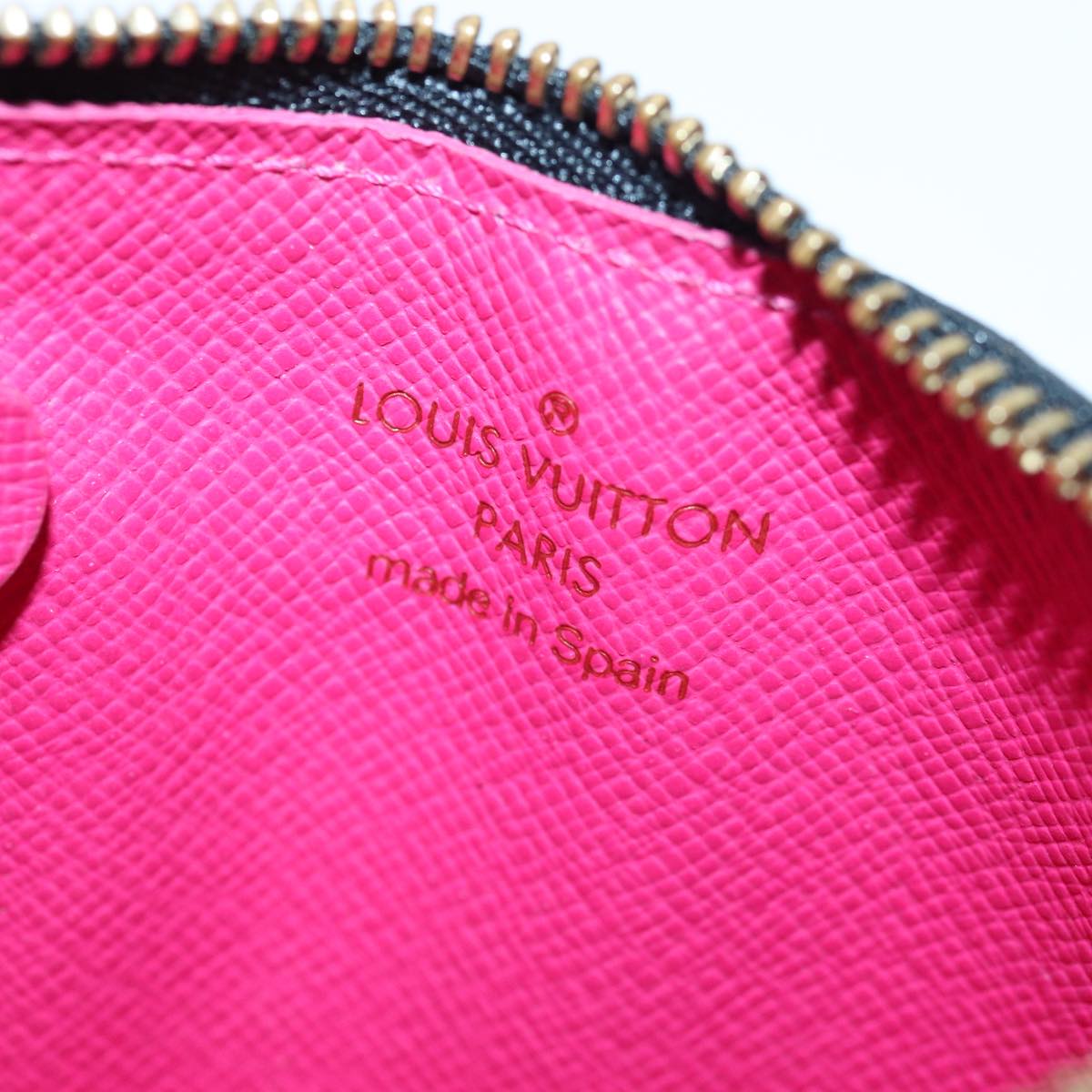 LOUIS VUITTON Multicolor Pochette ClesNM Coin Purse Black M60279 LV 85188