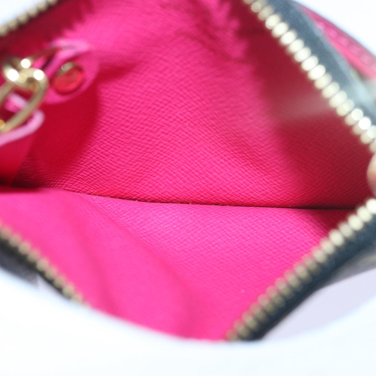 LOUIS VUITTON Multicolor Pochette ClesNM Coin Purse Black M60279 LV 85188