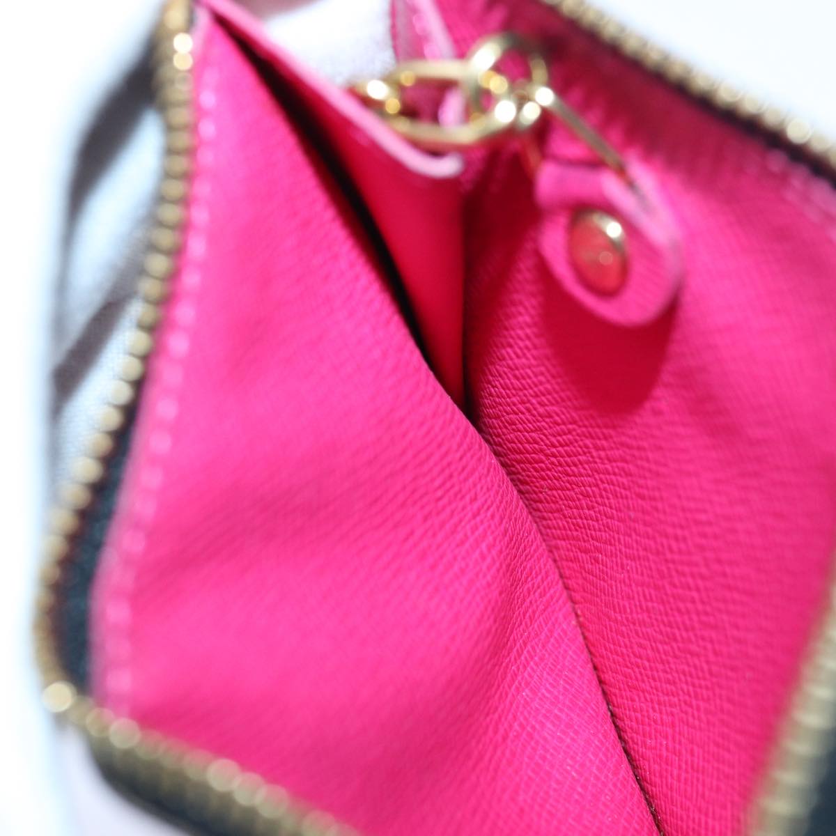 LOUIS VUITTON Multicolor Pochette ClesNM Coin Purse Black M60279 LV 85188